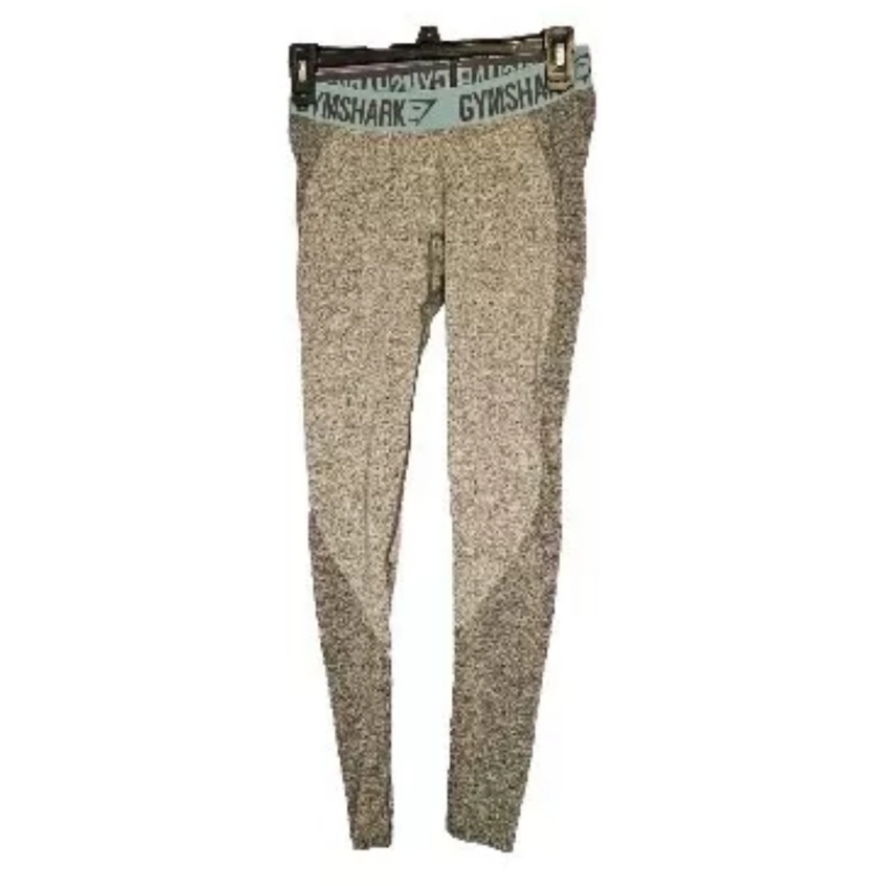 Gym Shark Womens Dry Fit Flex Leggings Size Medium Low Rise Gray Full